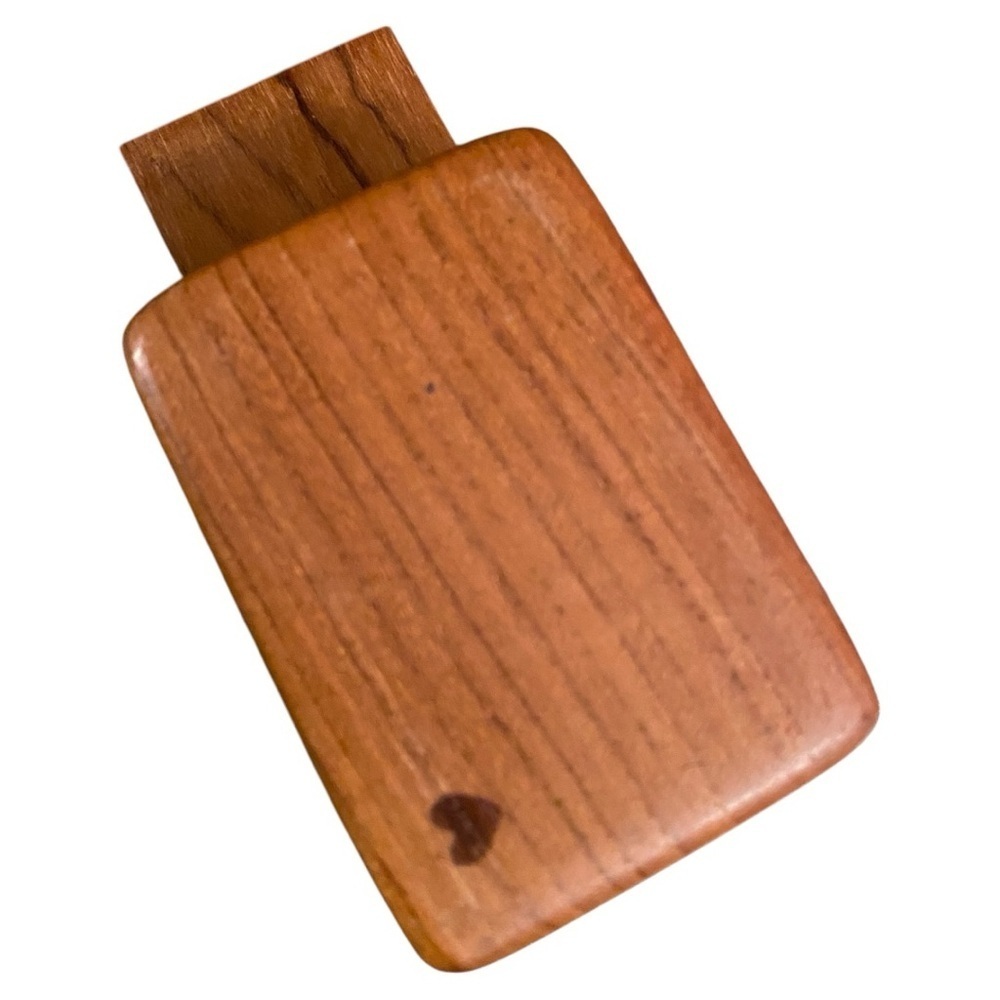 Vintage Teak Wood Stamp Roll Stash Box​​ - Picture 4 of 4